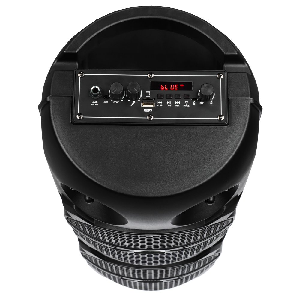 Колонка беспроводная FORZA 20Вт,светомузыка,3600мАч,пульт,микрофон,FM,microSD,USB,ВШГ 61x25x25см - #4