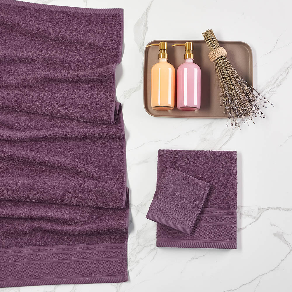 PROVANCE Хейзел Полотенце махровое, 100% хлопок, 30х50см, 400гр/м, сливовый - #2