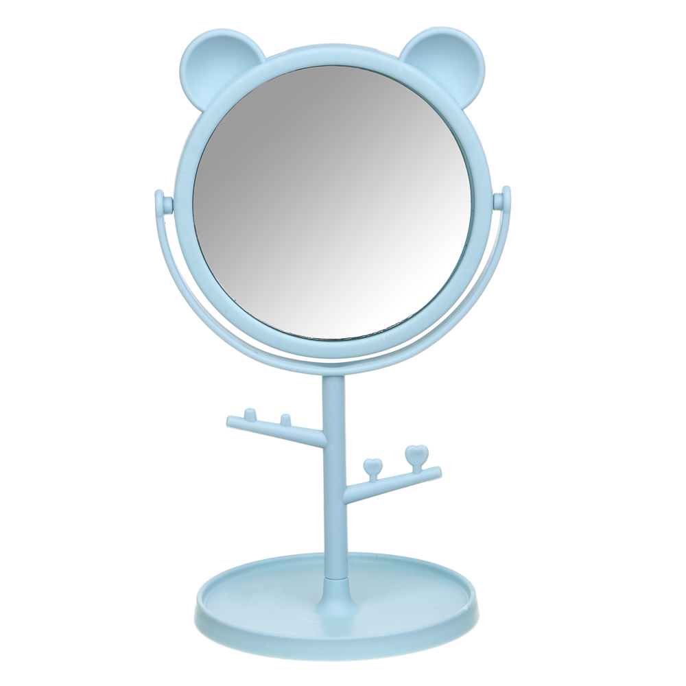 Зеркало настольное тм ЮНИLOOK, с подставкой, пластик, стекло, высота 20 см, диаметр 10,5см, 3 цвета - #3