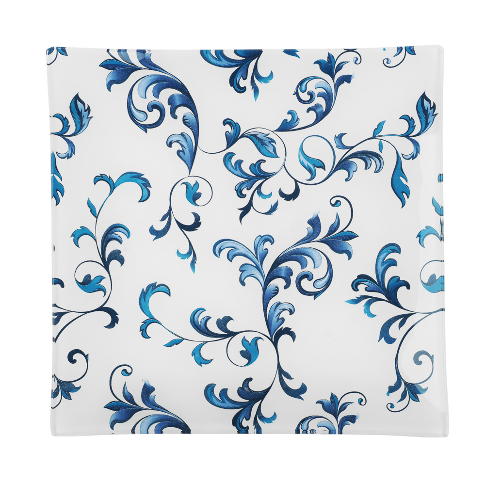 Узоры Блюдо квадратное 20см, стекло - #1