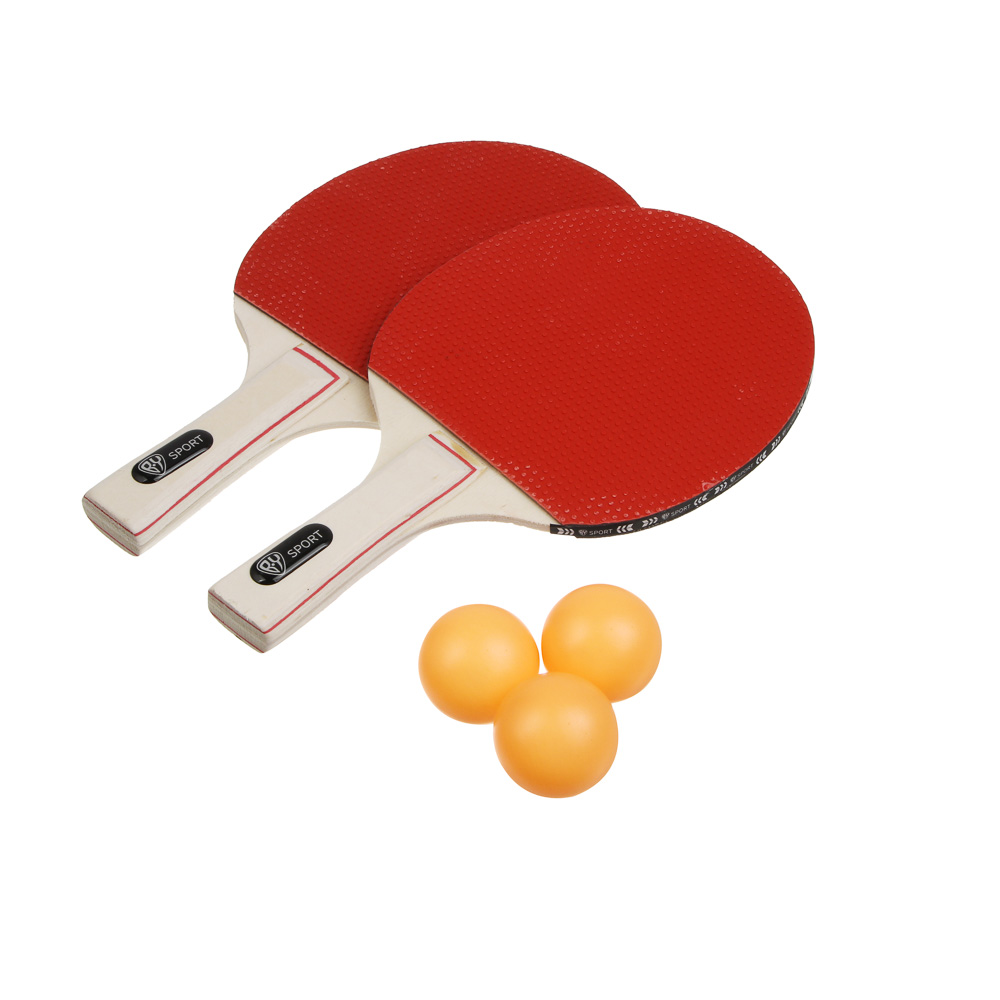 Набор для настольного тенниса, тм BY SPORT, (2 ракетки, 3 мяча), дерево - #1