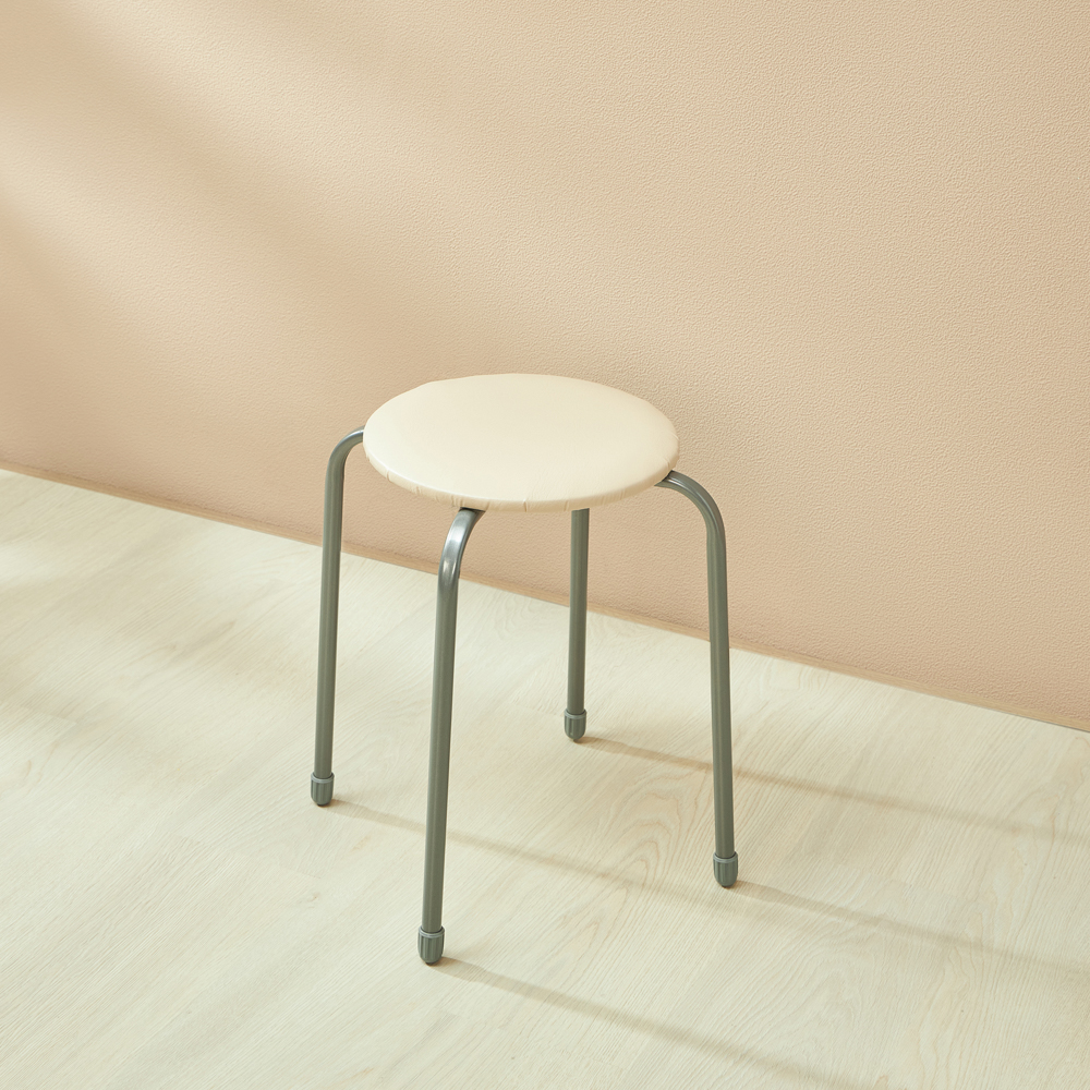 НИКА Табурет круг, металл, МДФ, мягкое сиденье, h47см, d29см, ТБ3 - #7