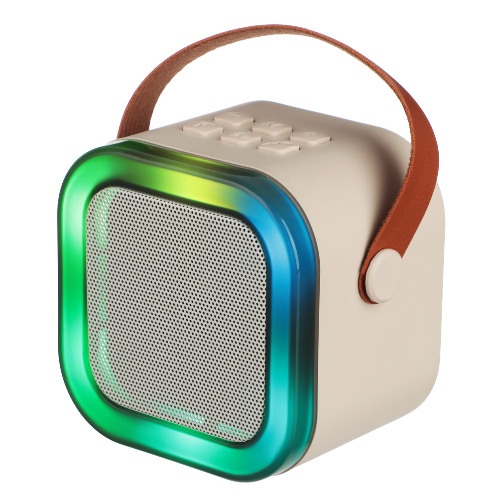 Колонка беспроводная BY Party караоке, 2 микрофона, 3Вт, 400мАч, BT5.3, USB, ВШГ 9x9x7см, белый - #5