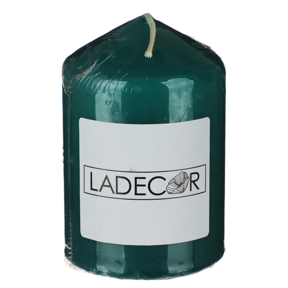 Свеча пеньковая Ladecor, зеленая, 7х10 см - #2