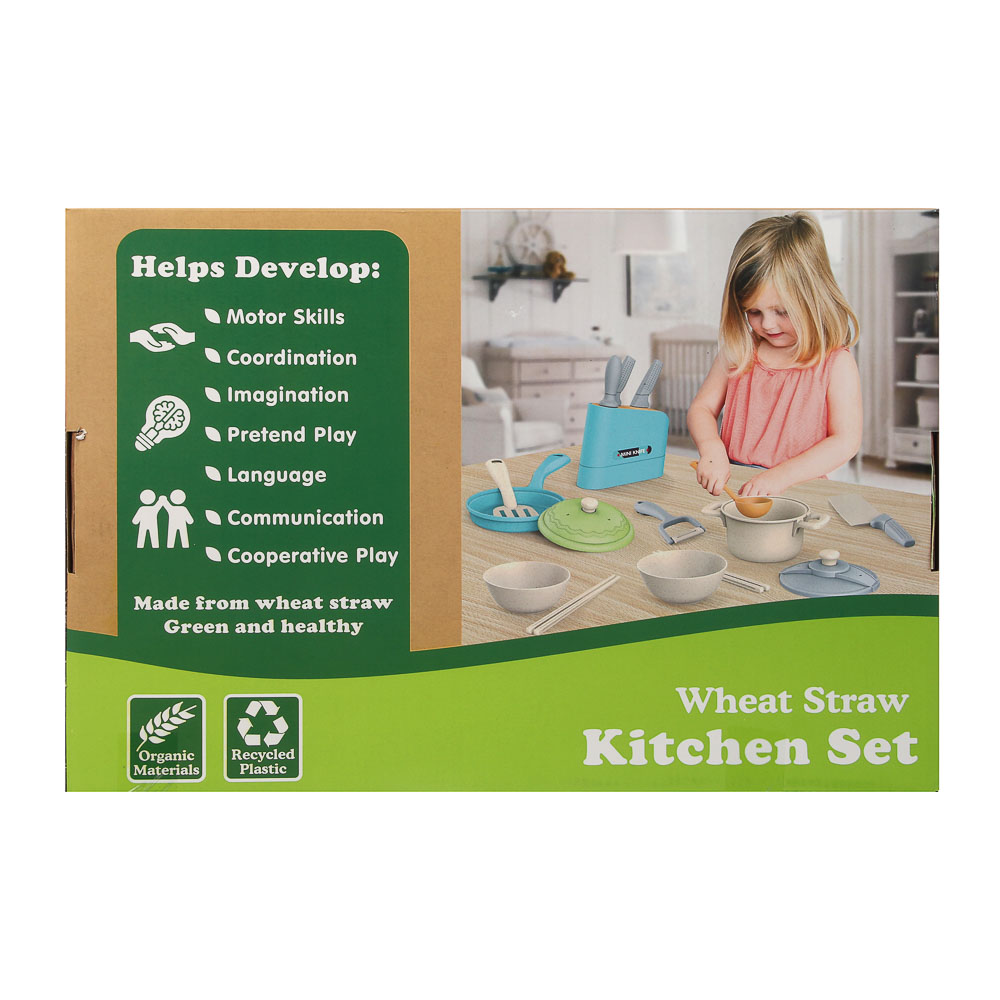 ИГРОЛЕНД Игровой набор посуды "Экопластик", 18 предметов, пластик, 34,5х11х24 см - #2