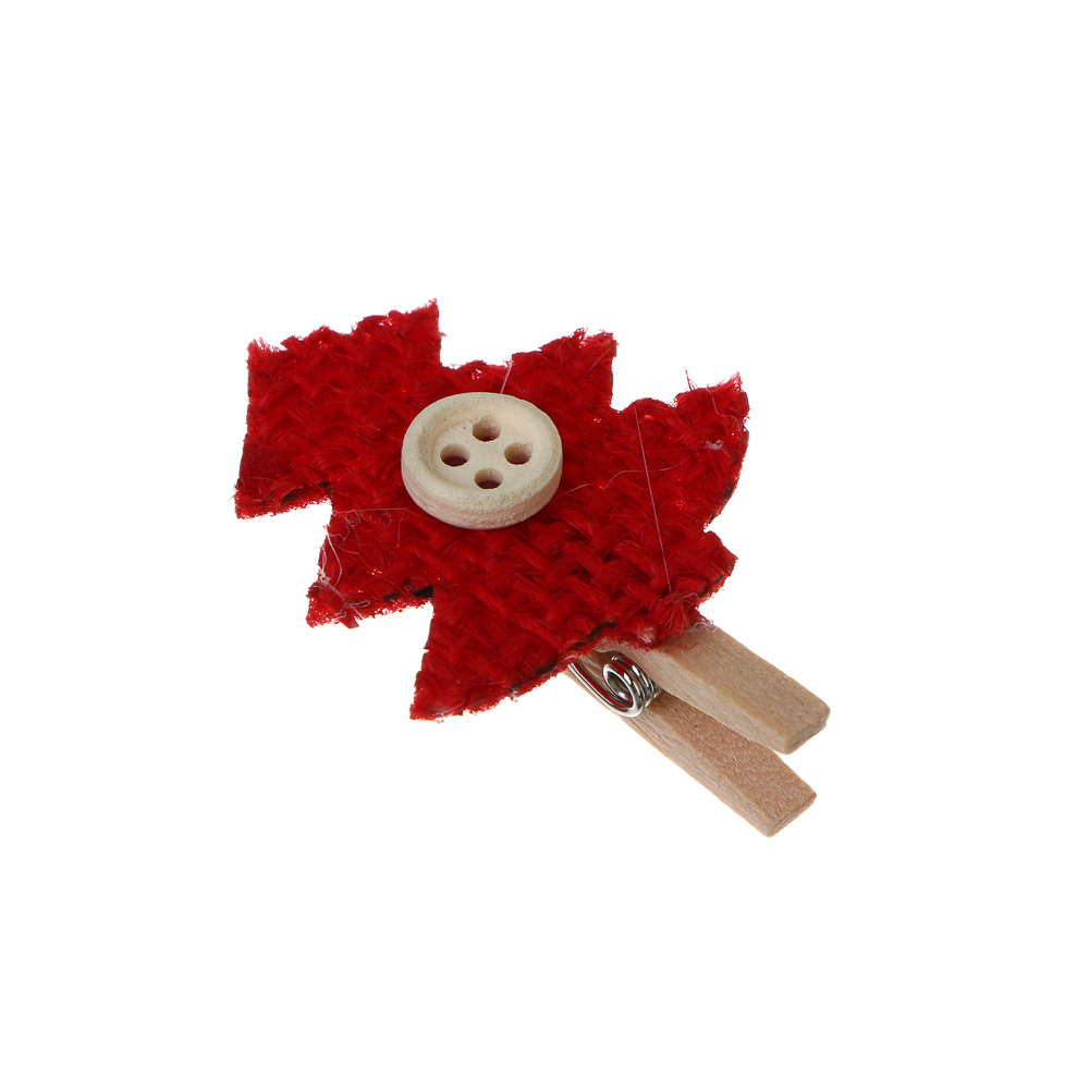 СНОУ БУМ Сувенир Украшение декоративное, прищепки 12х14см, дерево, 2 вида - #4