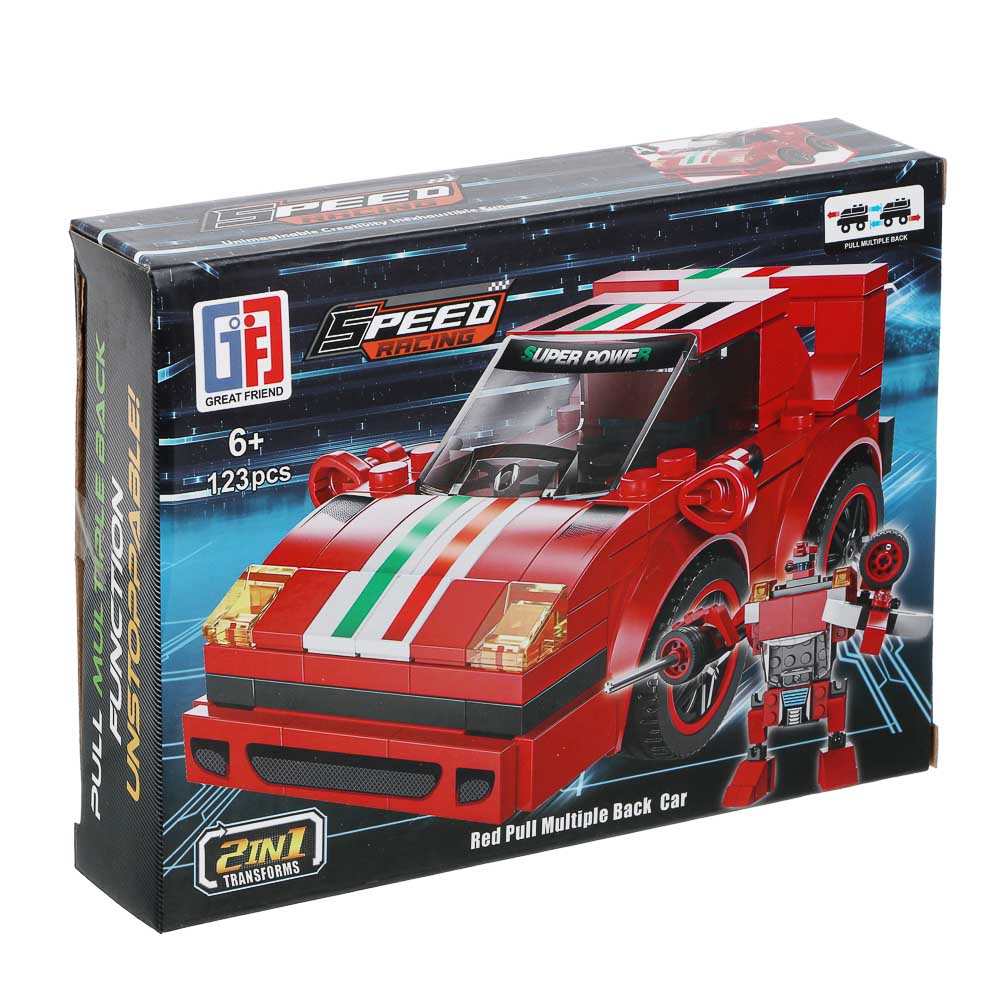 ИГРОЛЕНД Конструктор "Гоночные машинки", 117-123 дет., 21х4,3х15,5 см, ABS, 4 вида - #3