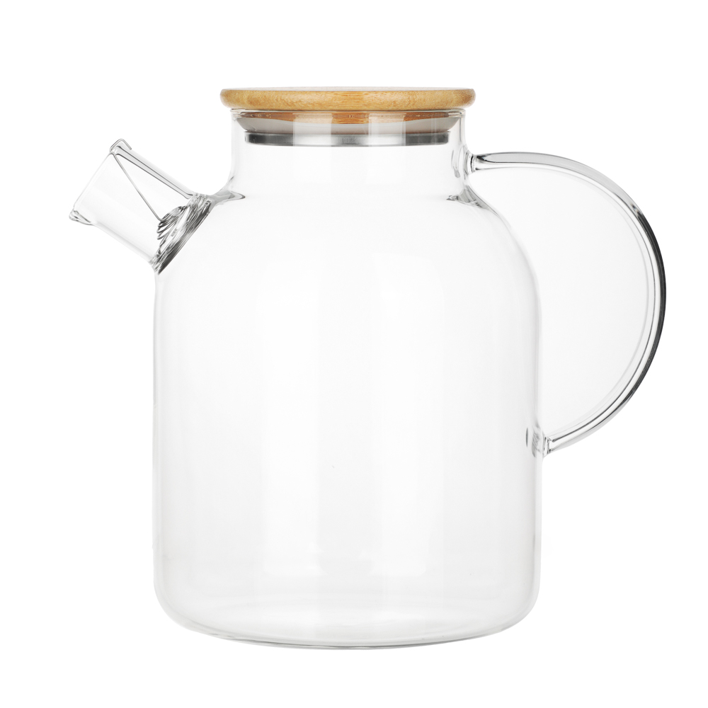 Чайник заварочный тм VETTA Эко, стекло, бамбуковая крышка, 1800мл - #1