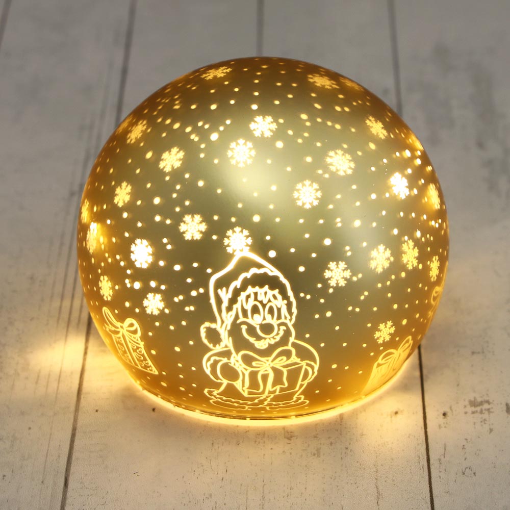 СНОУ БУМ Светильник декоративный LED, в виде шара, диаметр 10см, стекло, PS, 3xAA, 1 режим - #3