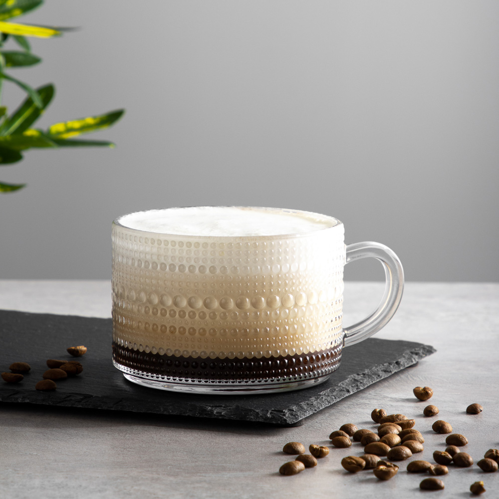 MILLIMI Кружка с рельефным узором, 380мл, стекло - #7
