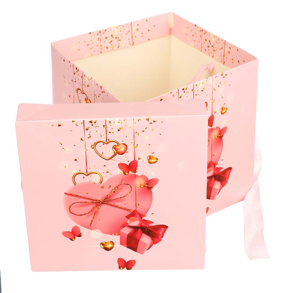 Коробка подарочная, складная, бумага, 15х15х15 см, 6 дизайнов - #3