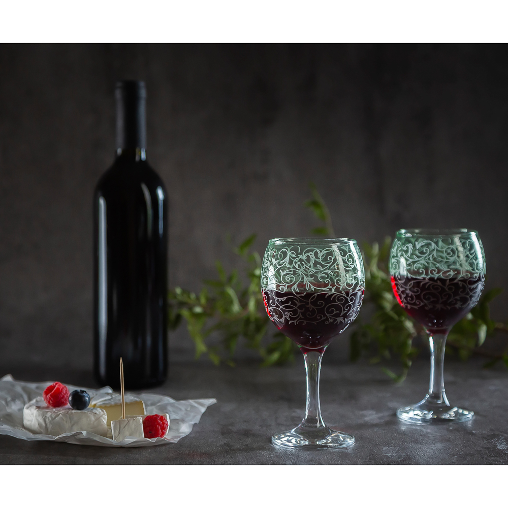 Набор бокалов для вина, с гравировкой, 2 шт, 260 мл - #5