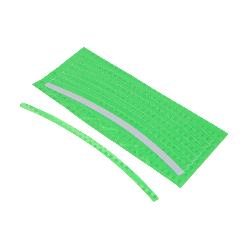 ЕРМАК Набор светоотражающих наклеек, 8 штук, 21*0,9 см, зеленый - #2