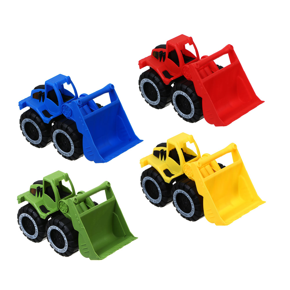 ИГРОЛЕНД Трактор с ковшом, подвижные детали, PP, 19х23,5х7 см, 4 дизайна - #2