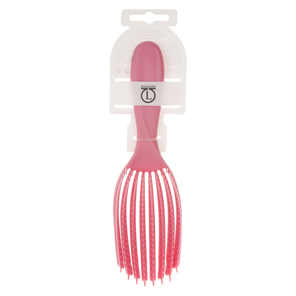 Расческа массажная веерная тм ЮНИLOOK, 23 см, пластик, 4 цвета - #16