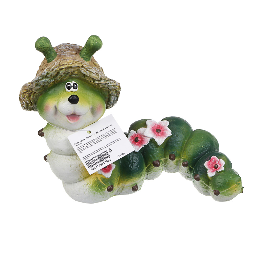 Фигура садовая "Гусеница" тм INBLOOM, 20,5х10,5х16см, полистоун - #6