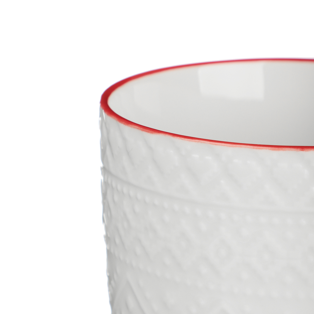 MILLIMI Рельеф Кружка 380мл, белая, фарфор, подарочная упаковка - #3