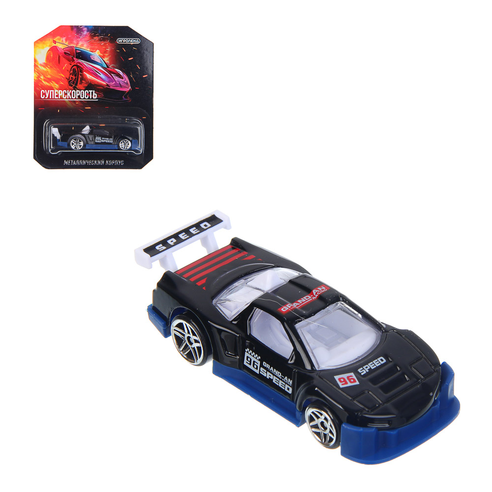 ИГРОЛЕНД Машинка "Супер скорость", металл, РР, 10,9х13 см, 24 дизайна - #1