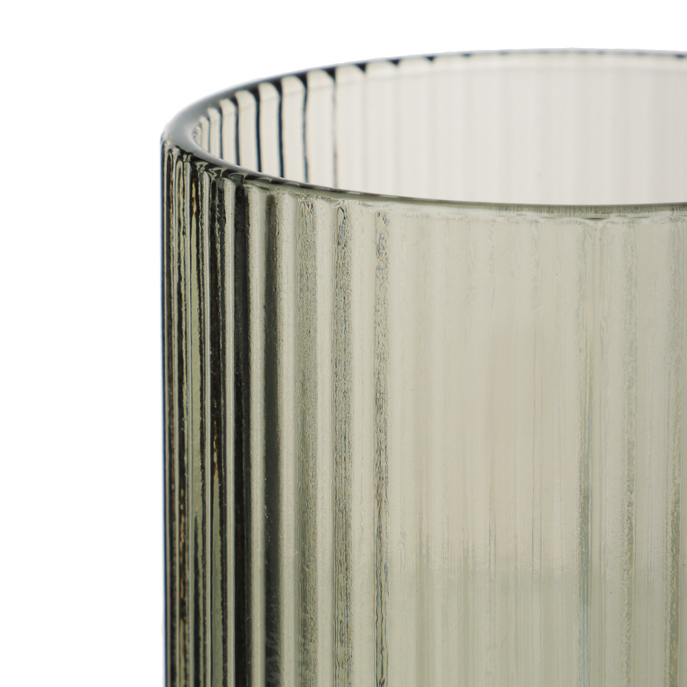 MILLIMI Стакан Грея, 400мл, стекло, серый, рифленый - #3