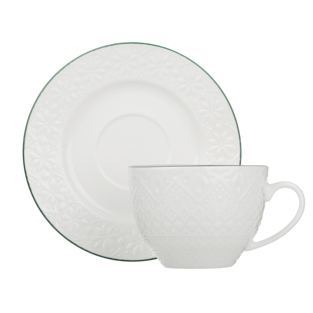 MILLIMI Чайная пара, 240мл, зеленая отводка, 2 предмета - #7