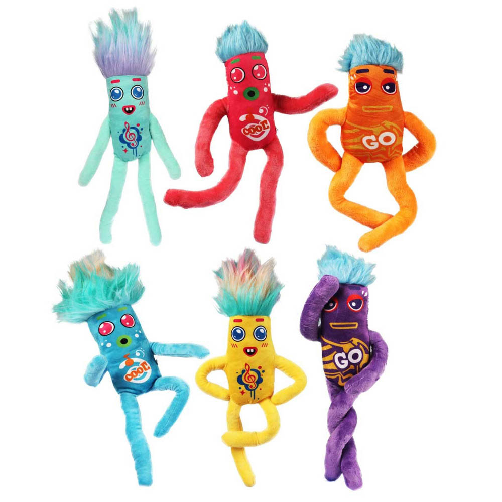 МЕШОК ПОДАРКОВ Игрушка мягкая "Разноцветные длинношерстики", текстиль, 12х40х6см, 6 цветов - #1