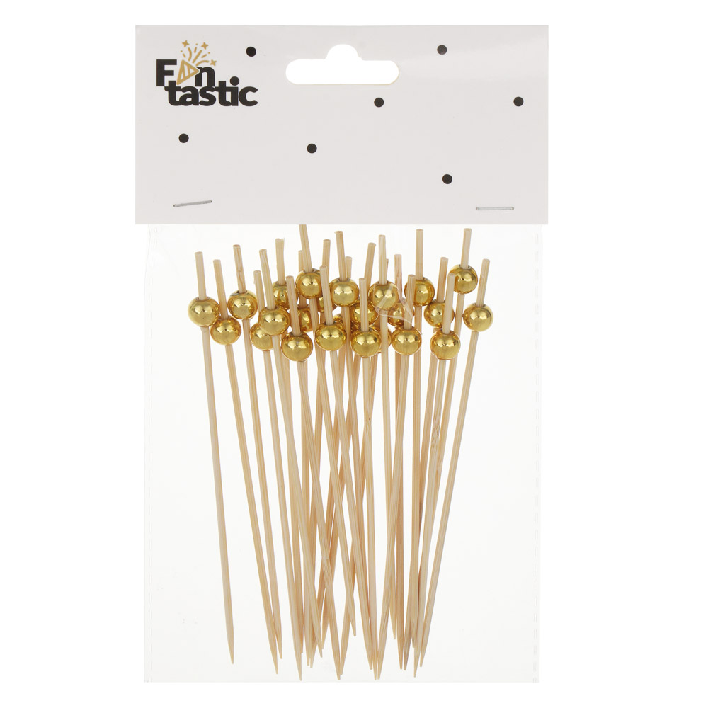 Шпажки для канапе тм Fntastic, 24шт, 12см, дерево, пластик - #5