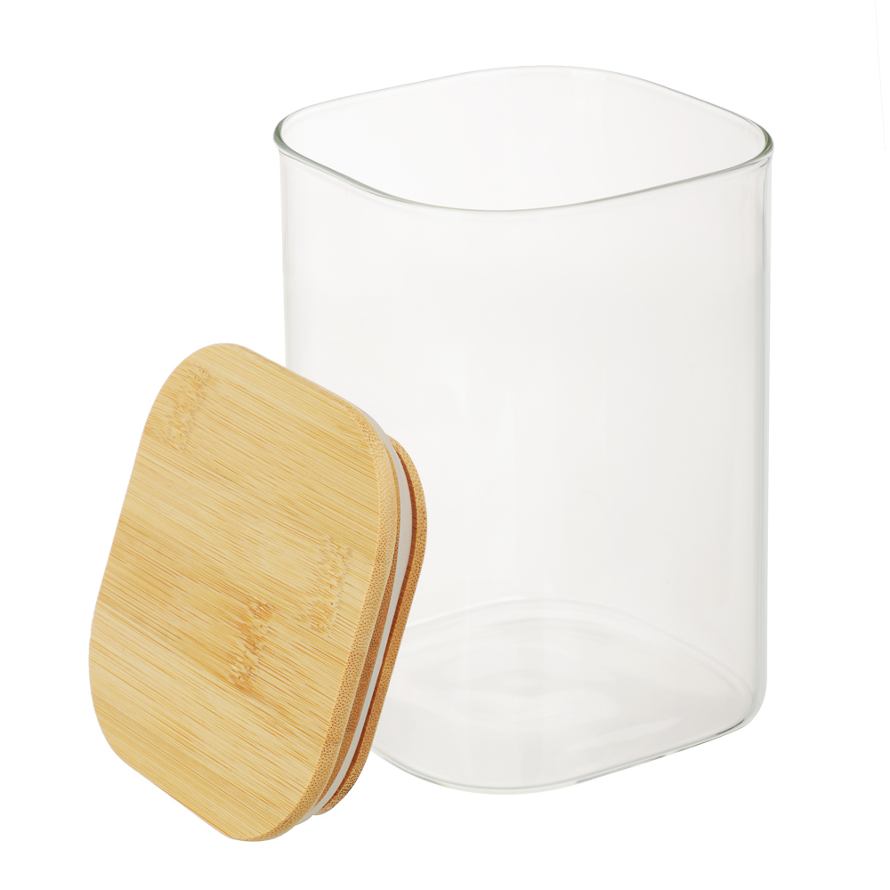 VETTA ЭКО Вуд Банка для хранения 1000мл, 14,5х10х10см, стекло, бамбук - #5