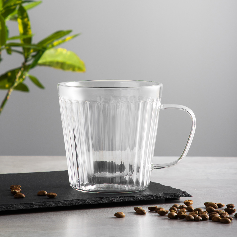 SATOSHI Кружка с двойными стенками, 350мл, стекло - #6