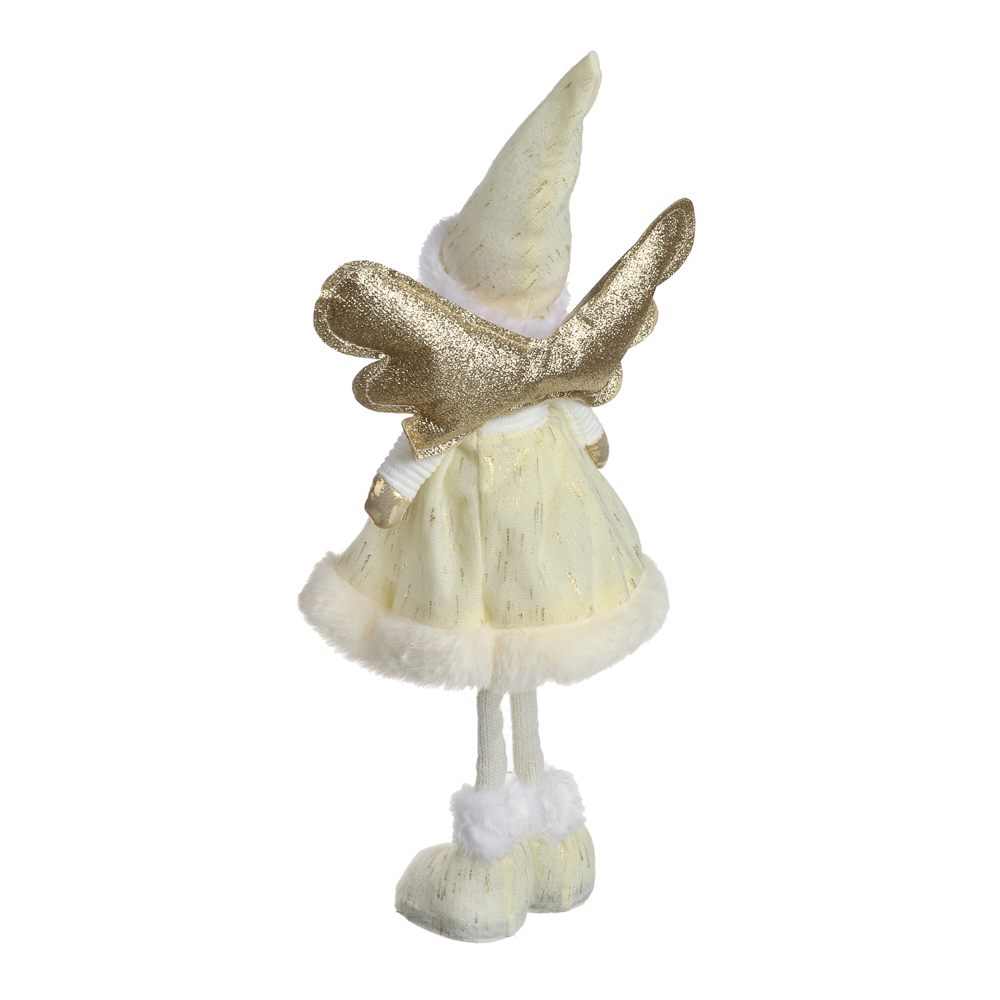 СНОУ БУМ Сувенир Ангелочек 40 см, полиэстер, белый, золото - #5