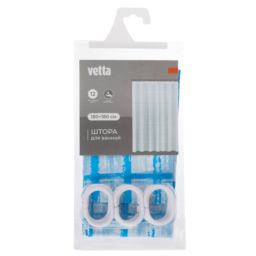 Шторка для ванной тм VETTA Марсельеза, ПЕВА 22 г/м2, 180x180см, 4 дизайна - #8