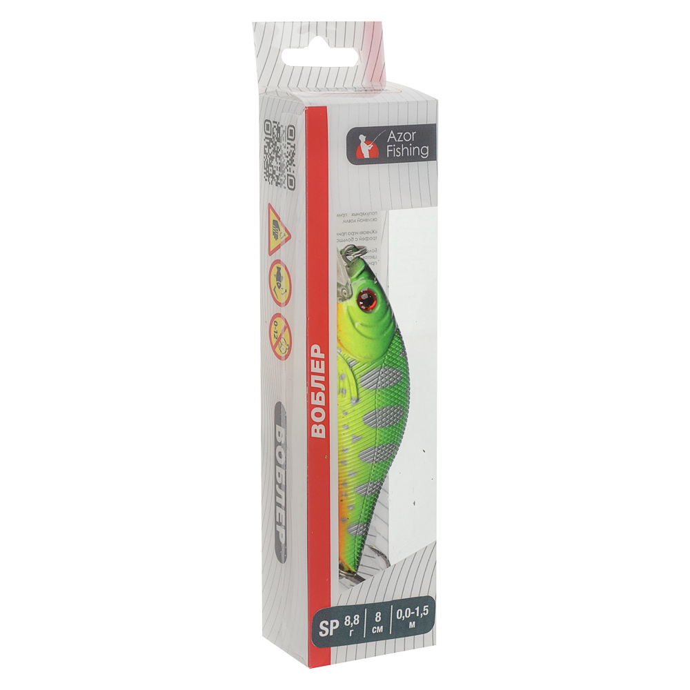 Воблер "Фэри Крэнк" тм AZOR FISHING, F, 8,8гр, 80мм, 0,0-1,5м, 5 цветов - #13