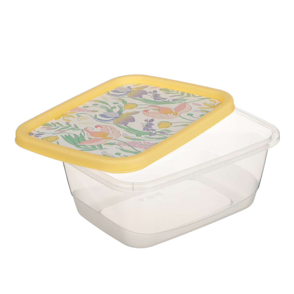 Ботаника Контейнер для продуктов прямоугольный 0,85л, пластик, 3 цвета - #6