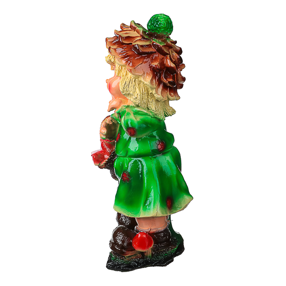 Фигура садовая Девочка-гном Шишка 35х20см гипс - #3