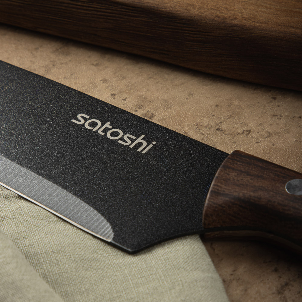 SATOSHI Меллер Нож кухонный шеф 20см, нерж.сталь с антиналипающим покрытием - #7