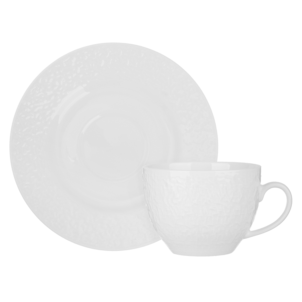 Набор чайный 2 пр., 275мл, MILLIMI, Узоры белые, фарфор - #4