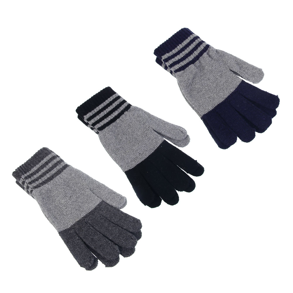 GALANTE Перчатки мужские, р.22-24, 100% полиэстер, разноцветные, ОЗ25-25 - #1