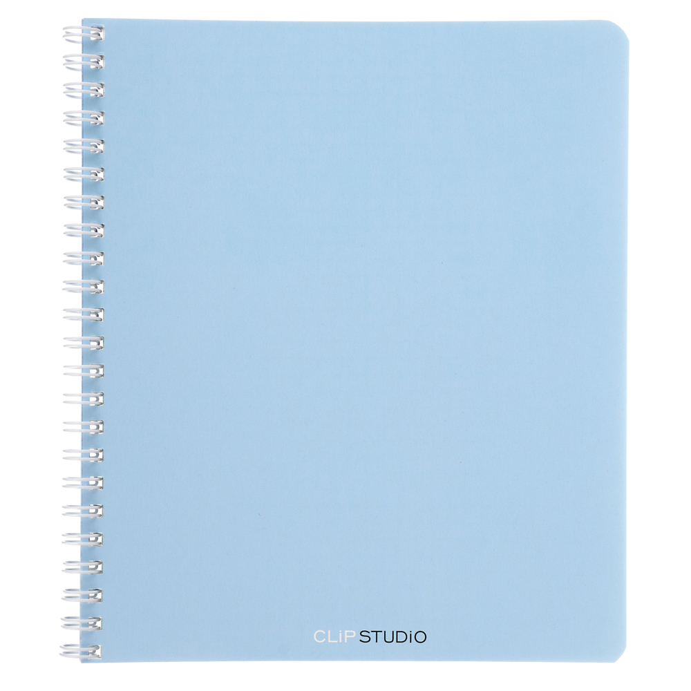 ClipStudio Тетрадь общая 48 л. в клетку, блок офсет, обложка картон, спираль "Однотонная" 3 диз. - #10