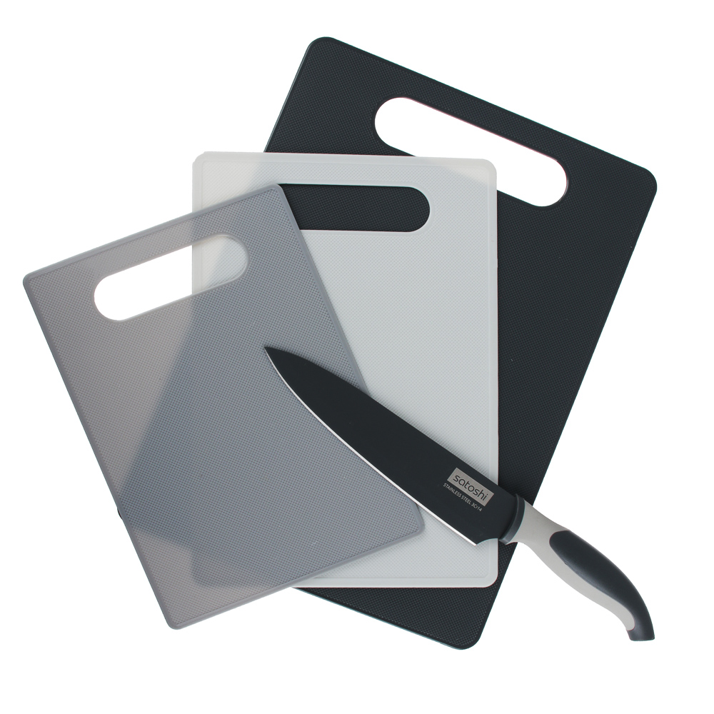 SATOSHI Набор разделочных досок с ножом, 4 предмета - #1