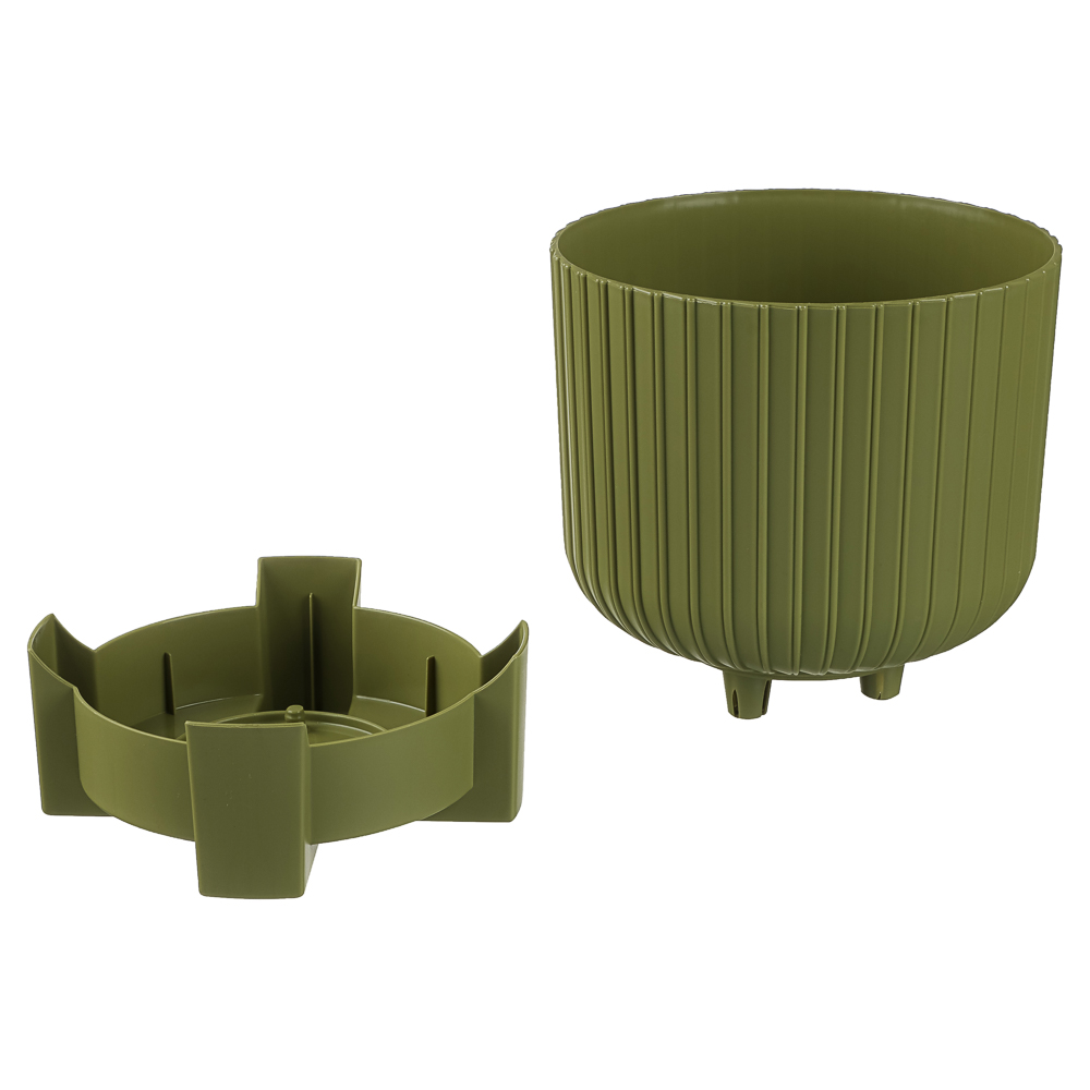 Горшок для цветов с поддоном "Торин" 3,3л, d17,5см, цв. папоротник - #3