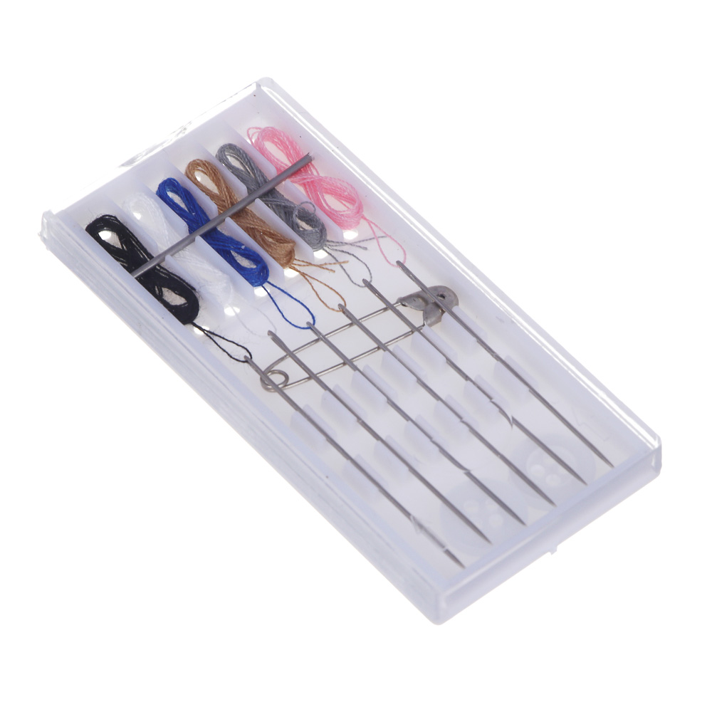 Набор швейный дорожный 15 пр., 7,5х3,5см, металл, пластик - #1