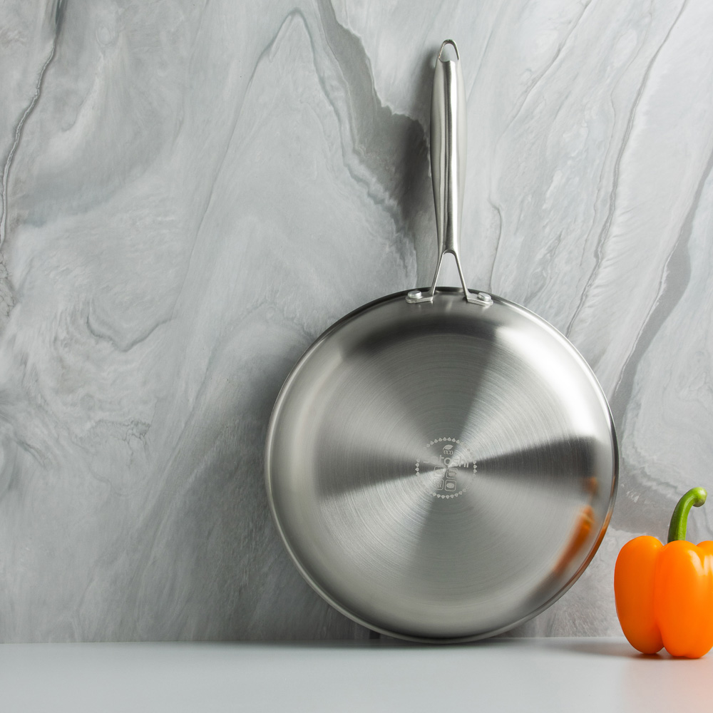 SATOSHI Савона Сковорода Triply 3-х слойная 28х5,3см, нерж.сталь 18/10, антиприг.покр. "соты", инд - #11