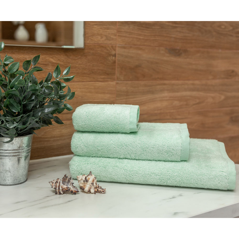 PROVANCE Бамбук Полотенце махровое, 70% бамбук, 30% хлопок, 70х130см, 400гр/м, пыльная мята - #2