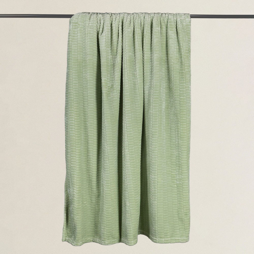 PROVANCE Плед микрофибра, 180х200см, 300гр/м, зеленый - #9