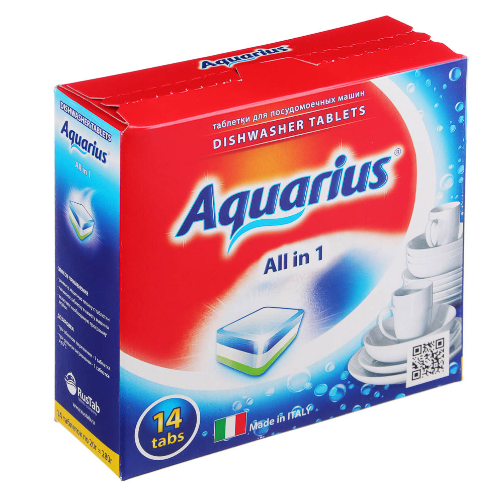 Таблетки для посудомоечной машины Aquarius "ALL in 1", 14 шт - #1