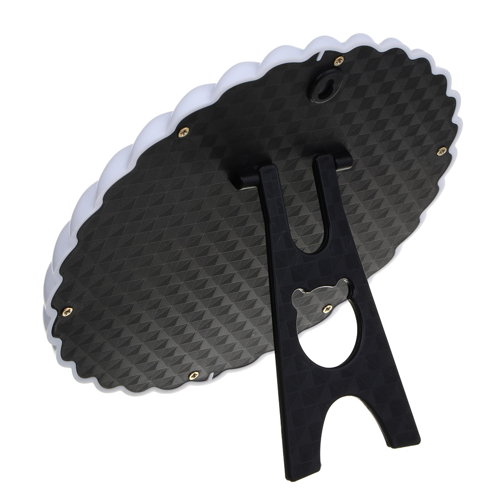 ЮНИLOOK Зеркало настольное круглое в витой рамке, пластик, стекло, диаметр 18,5см, 2 цвета - #4