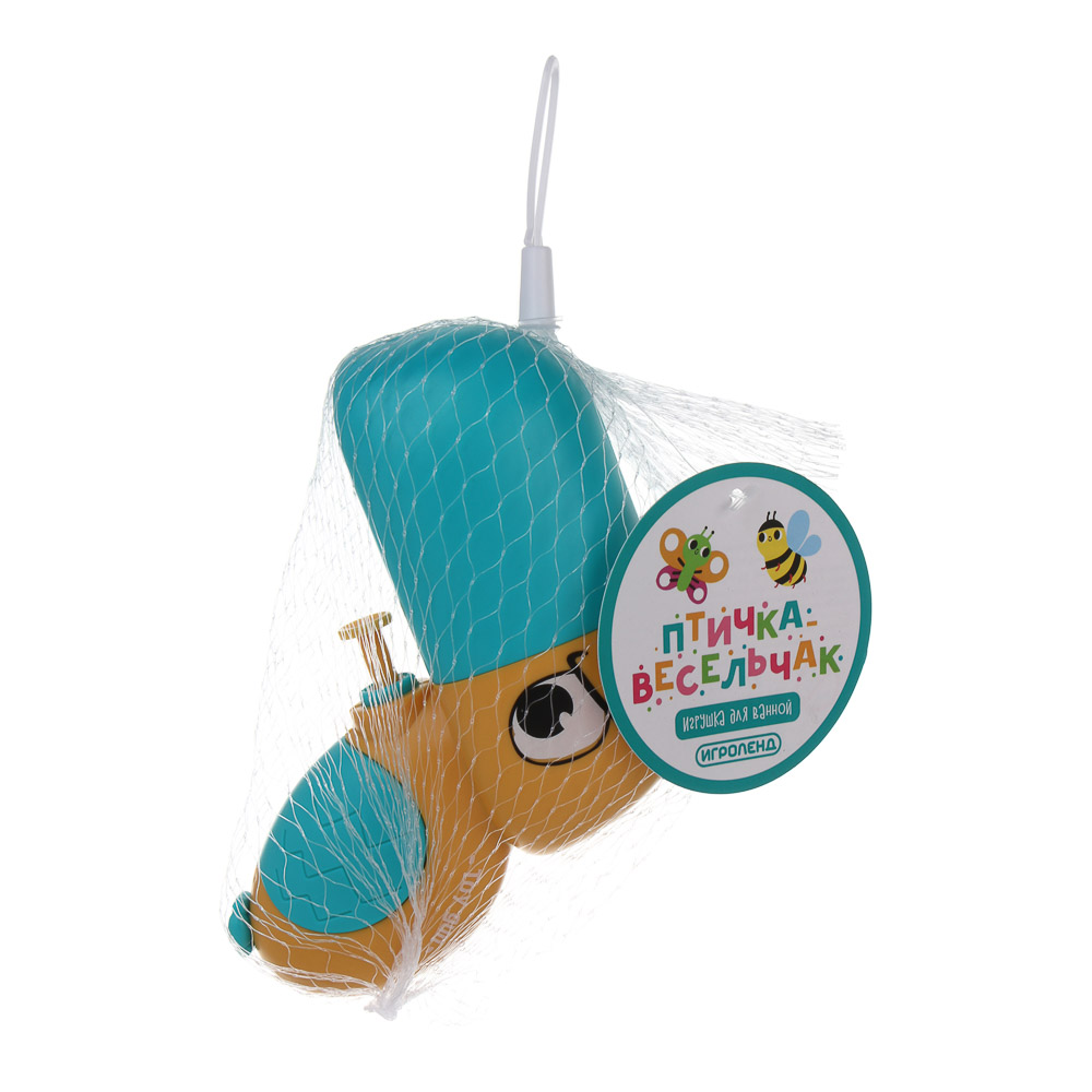 Игрушка для ванной ИГРОЛЕНД "Птичка весельчак", ABS, 12х10х4,3см, 6 дизайнов - #3