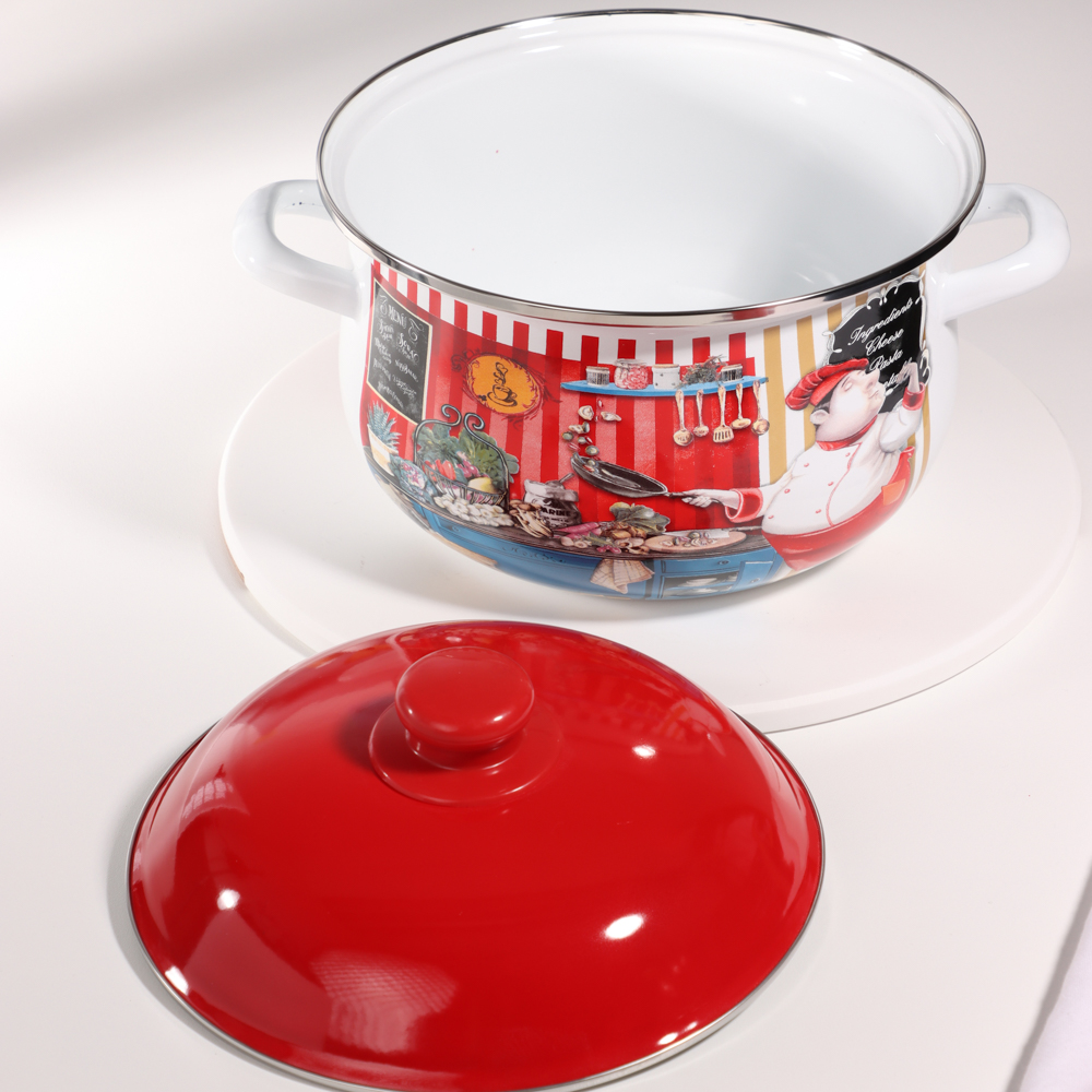 VETTA Повар Кастрюля эмалированная, 22см, 3,6л, индукция - #9