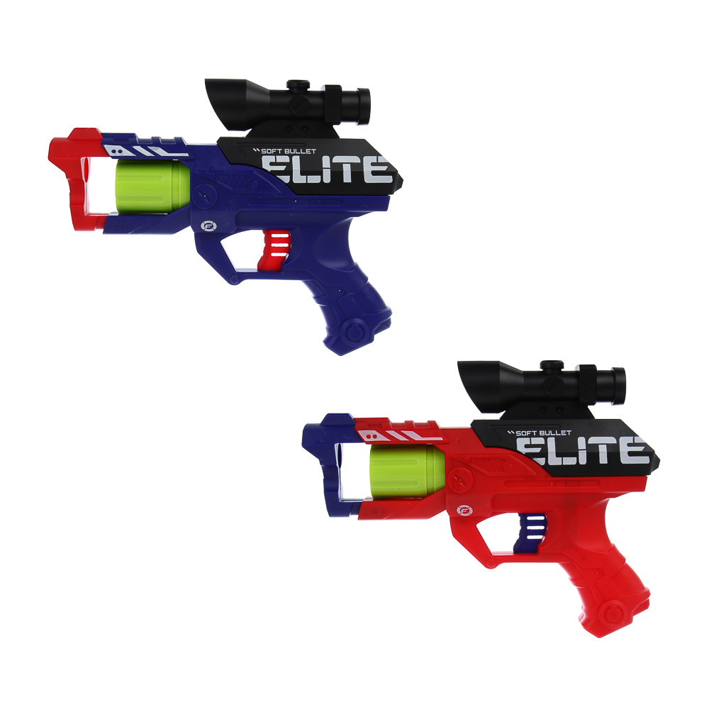 ИГРОЛЕНД Бластер "Меткий выстрел" с мягкими пулями, 12 пуль, ABS, 25х20х8 см, 2 дизайна - #2