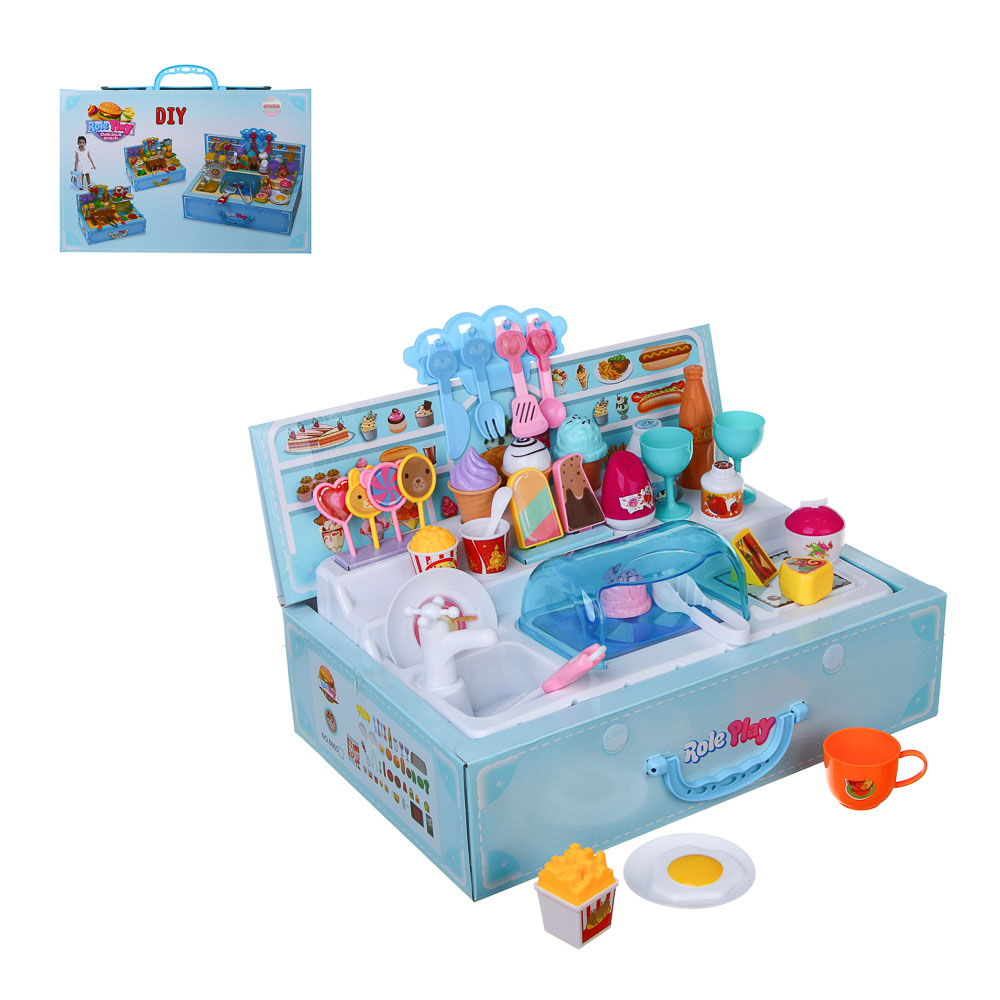 ИГРОЛЕНД Игровой набор Кухня в чемодане, PP, ABS, 39х26х10,5 см - #1