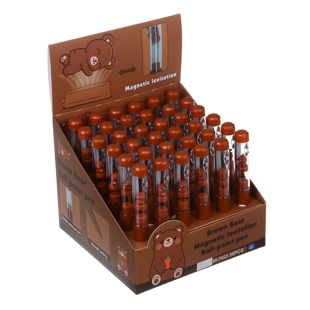 Ручка шариковая синяя, "Капибара", с магнитом, шоу-бокс - #5